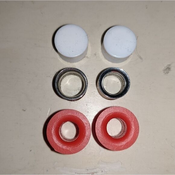 3 pair set 7/16" Acrylic & Metal Plug Set - Picture 1 of 5